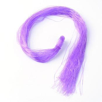 Elastic Crystal Thread, Round, Medium Purple, 0.5mm, about 0.94 yard(86cm)/strand, 950~1000strands/bundle