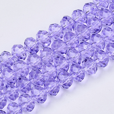 6mm Lilac Rondelle Glass Beads