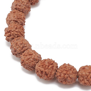 4Pcs 4 Style Natural Rudraksha Mala Bead Bracelets Set(BJEW-JB08979)-6