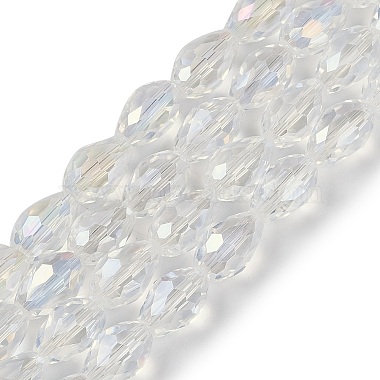 Clear Teardrop Glass Beads