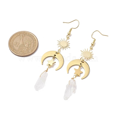 boucles d'oreilles pendantes en cristal de quartz naturel brut(EJEW-JE05877-02)-2