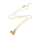 collier pendentif strass en laiton doré avec chaînes forçat(NJEW-P278-A04)-2