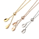 Teardrop PVD Vacuum Plating 304 Stainless Steel Lariat Necklaces(NJEW-G125-08)-1