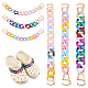 Elite 4pcs 2 styles Rainbow Color Acrylic Shoe Decoration Curban Chains(AJEW-PH0011-18)-1