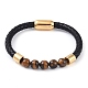 Round Natural Tiger Eye Bead Bracelets(BJEW-A009-08G-01)-1