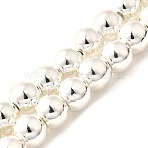 Electroplated Synthetic Magnetic Hematite Beads Strands, Grade AAA, Round, Silver Plated, 8mm, Hole: 1.4mm, about 56pcs/strand, 15.75 inch(40cm)(G-L613-F01-02D)