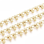 Handmade Brass Teardrop Link Chains, for Necklaces Bracelets Making, Soldered, with Spool, Real 18K Gold Plated, 7mm, about 16.40 Feet(5m)/Roll(CHC-T017-10G)