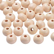 Natural Wood Beads, Spary Painted Wooden Spacer Beads for Jewelry Making, Lead Free, Lemon Chiffon, 7~8x8~9mm, Hole: 2~3mm, about 3000pcs/500g(WOOD-Q017-8mm-06-LF)