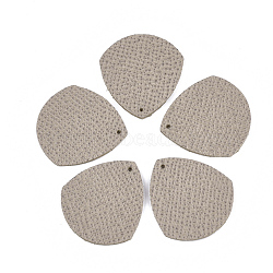 Eco-Friendly Cowhide Pendants, teardrop, BurlyWood, 34x31.5x2mm, Hole: 1.5mm(X-FIND-T045-25E)