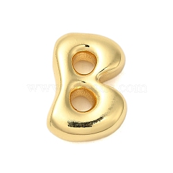 Rack Plating Brass Pendants, Cadmium Free & Lead Free, Long-Lasting Plated, Real 18K Gold Plated, Letter B, 17x12x5mm, Hole: 1.8x2.5mm(KK-C067-10G-B)