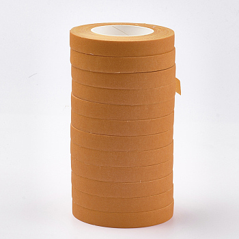 Wrinkled Paper Roll, For Party Decoration, Dark Orange, 12mm, about 30yards/roll, 12rolls/group