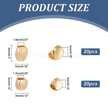 40Pcs 2 Styles Brass Bead(KK-NB0003-47G)-2