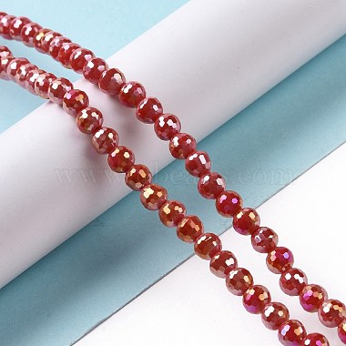 Electroplate Opaque Solid Color Glass Beads Strands(X-GLAA-E036-11E)-2