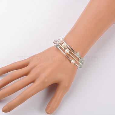 Gemstone Chip Warp Bracelets(BJEW-JB01518)-3