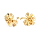 Ion Plating(IP) 304 Stainless Steel Flower Stud Earrings(EJEW-Z068-29G)-2