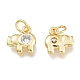 Brass Micro Pave Clear Cubic Zirconia Charms(KK-M206-39G)-2