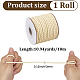 1 Roll Round Braided Cowhide Cords(WL-CY0001-01B)-2