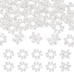 Alloy European Beads, Large Hole Beads, Flower, Silver, 13.5x12.5x7.5mm, Hole: 5mm(FIND-TAC0027-39S)