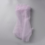 Gauze Lace Trim, Organza Mesh Ribbon, for Bouquet Decor, Plum, 19-3/4 inch(500mm), about 0.82 Yard(0.75m)/pc(OCOR-WH0092-21D)