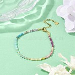 Chakra Natural Mixed Gemstone Chips Beaded Bracelets for Women, with TOHO Round Seed Beads Beads & 304 Stainless Steel & Brass Findings, Faceted, 7-1/8 inch(18cm)(BJEW-JB11631-03)