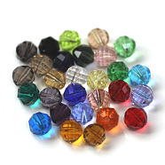 K9 Glass, Imitation Austrian Crystal Beads, Grade AAA, Faceted, Round, Mixed Color, 6mm, Hole: 0.7~0.9mm(SWAR-F079-6mm-M)