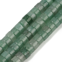 Natural Green Aventurine Beads Strands, Flat Round/Disc, Heishi Beads, 4x2~2.5mm, Hole: 0.7mm, about 173pcs/strand, 15.08~15.35 inch(38.3~39cm)(G-C084-D07-01)
