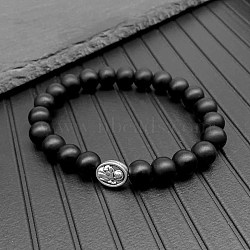 High Beauty Pure Black Bracelet Beaded Lucky Transfer Pixiu Bracelet Simple Style Couple Gift to the Small Market(YP1688-5)