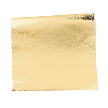 Foil Paper, For Imitation Gold Foil Gilding Flakes Making, for Nail Art, Resin Craft, Jewelry Making, Painting, Square, Gold, 95x84x0.1mm, about 95 sheets/set