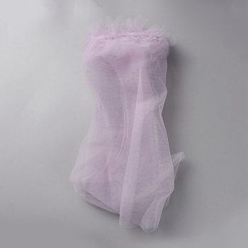 Gauze Lace Trim, Organza Mesh Ribbon, for Bouquet Decor, Plum, 19-3/4 inch(500mm), about 0.82 Yard(0.75m)/pc