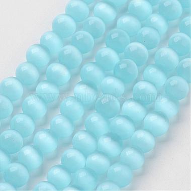 6mm Turquoise Round Glass Beads
