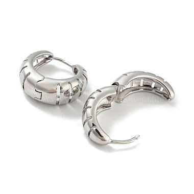толстые серьги-кольца из латуни для женщин(EJEW-G363-07P)-2