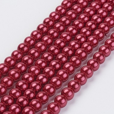 Eco-Friendly Glass Pearl Bead Strands(HY-A008-14mm-RB084)-1
