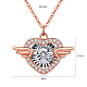 Heart with Wing Stainless Steel Pendant Necklace(TX7180)-1