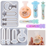 DIY Silicone Magic Bottle Quicksand Molds, Shaker Molds, Resin Casting Molds, for UV Resin, Epoxy Resin Craft Making, White, 90x135x13mm(X-SIMO-PW0014-08)