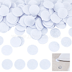Felt Fabric Decorations, Flat Round, White, 25x0.6mm(AJEW-WH0348-623A)