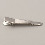 Stainless Steel Alligator Hair Clip Findings, Stainless Steel Color, 50x9.5x11mm(FIND-TAC0014-74A)