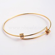Adjustable Ion Plating(IP) 304 Stainless Steel Expandable Bangle Making, Golden, 67x61mm, 1.5~10mm(BJEW-L523-16G)