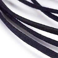 Flat Faux Suede Cord, Faux Suede Lace, Prussian Blue, 2.5x1.5mm, about 5.46 yards(5m)/strand(LW-WH0003-01G)
