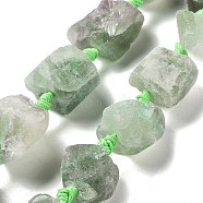 Raw Rough Natural Fluorite Agate Beads Strands, Nuggets, 19~28x15~26x14~22mm, Hole: 3.7mm, about 16pcs/strand, 16.73''(42.5cm)(G-J388-A10-01)