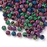 Craft Style Acrylic Beads, Round, Mixed Color, 8mm, Hole: 2mm, about 1800pcs/500g(SACR-Q187-20)