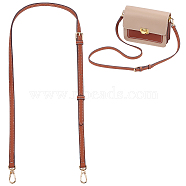 Microfiber Leather Bag Strap, with Zinc Alloy Swivel Clasps, for Bag Replacement Accessories, Sandy Brown, 90.5~122x1.3cm(PURS-WH0005-47G-01)
