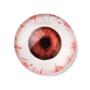 Halloween Translucent Resin Decoden Cabochons, Evil Eye, FireBrick, 18x5mm(CRES-Z007-01A-04)