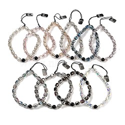 Stainless Steel & Glass Beads Mobile Straps, Mixed Color, 120~125mm(AJEW-H153-05P)