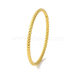 Ion Plating(IP) 304 Stainless Steel Bangles for Women, Golden, Inner Diameter: 2-1/2 inch(6.2cm)(BJEW-B104-28G)