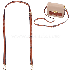 Microfiber Leather Bag Strap, with Zinc Alloy Swivel Clasps, for Bag Replacement Accessories, Sandy Brown, 90.5~122x1.3cm(PURS-WH0005-47G-01)