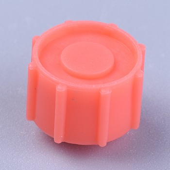 Plastic Stopper, Dispensing Industrial Syringe Barrel Tip Caps, Orange Red, 12.5x10mm
