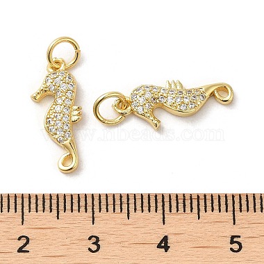 Rack Plating Brass Micro Pave Cubic Zirconia Pendants(KK-P241-22G)-3