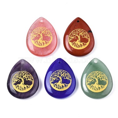 Natural & Synthetic Gemstone Pendants(G-T122-71)-2