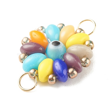 Glass & Lampwork Connector Charms(PALLOY-JF01369)-4
