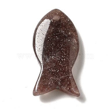 Pendentifs en quartz naturel à la fraise(G-G932-B09)-3
